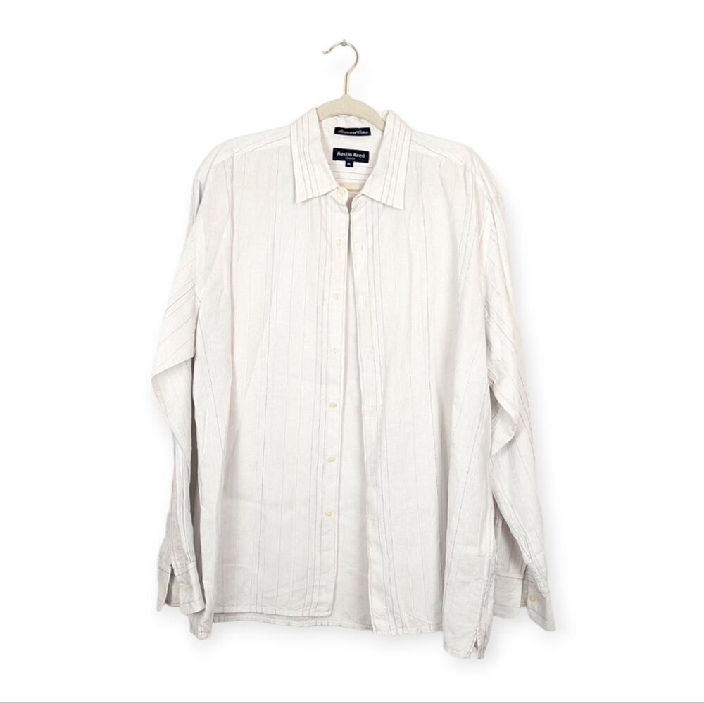 Austin Reed Multicolored Striped Long Sleeve Button Up Shirt